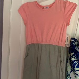 Pink and gray dress